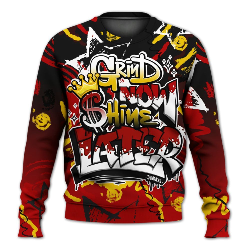 Sweatshirt To Match Low Lucky Cat 1s - Grind Shine Later Drip All Over Print