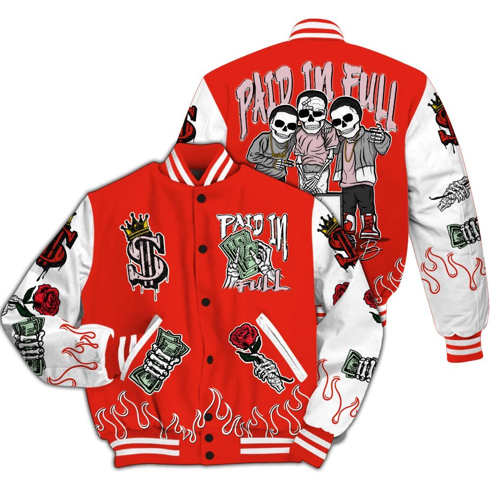 Varsity Jacket To Match Air Force 1 Low GS Valentine's Day - Everybody Paid In All Over Print