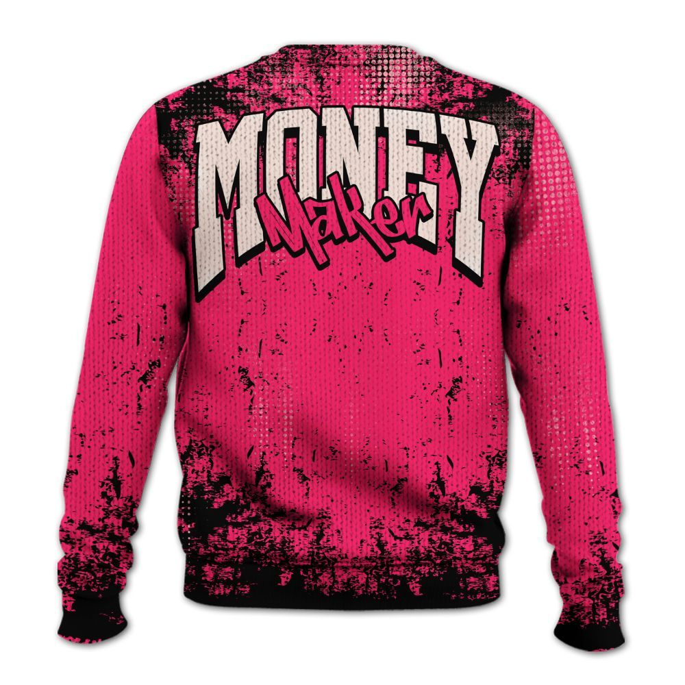 Sweater To Match A'One Hyper Pink Shirt, Move In Silence Money Street Retro Graphic