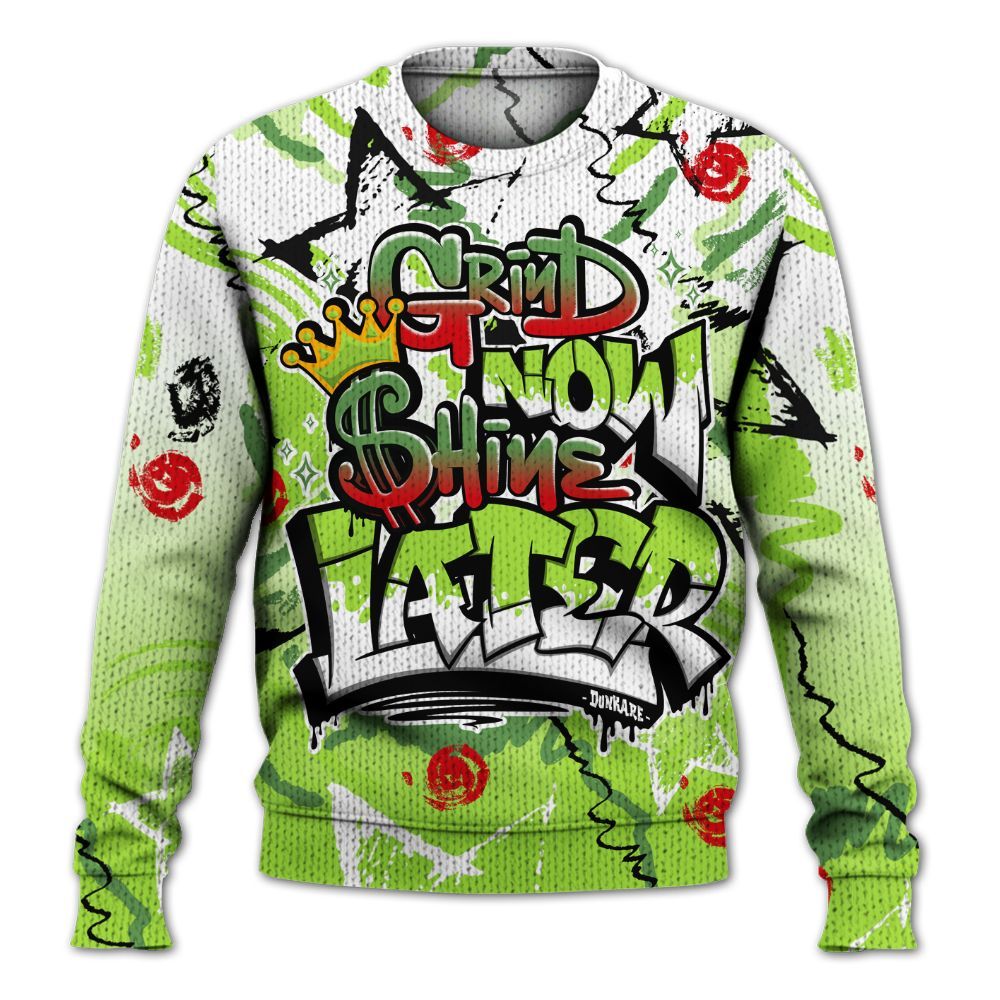 Knitted Sweater To Match Kobe 6 SE Grinch - Grind Shine Later Drip