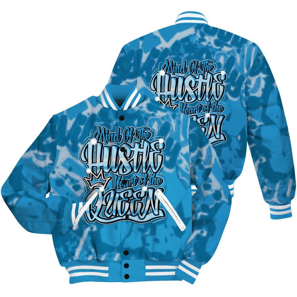 Varsity Jacket To Match Powder Blue 9s Shirt - Hustles Heart Queens Street All Over Print