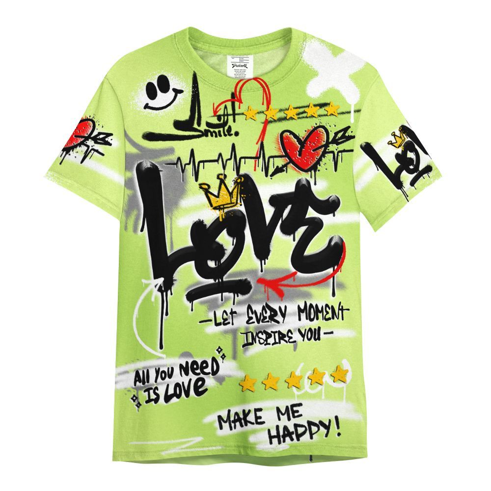 Shirt To Match Air Max SNDR Volt - Happy Love Beats Graffiti Streetwear All Over Print