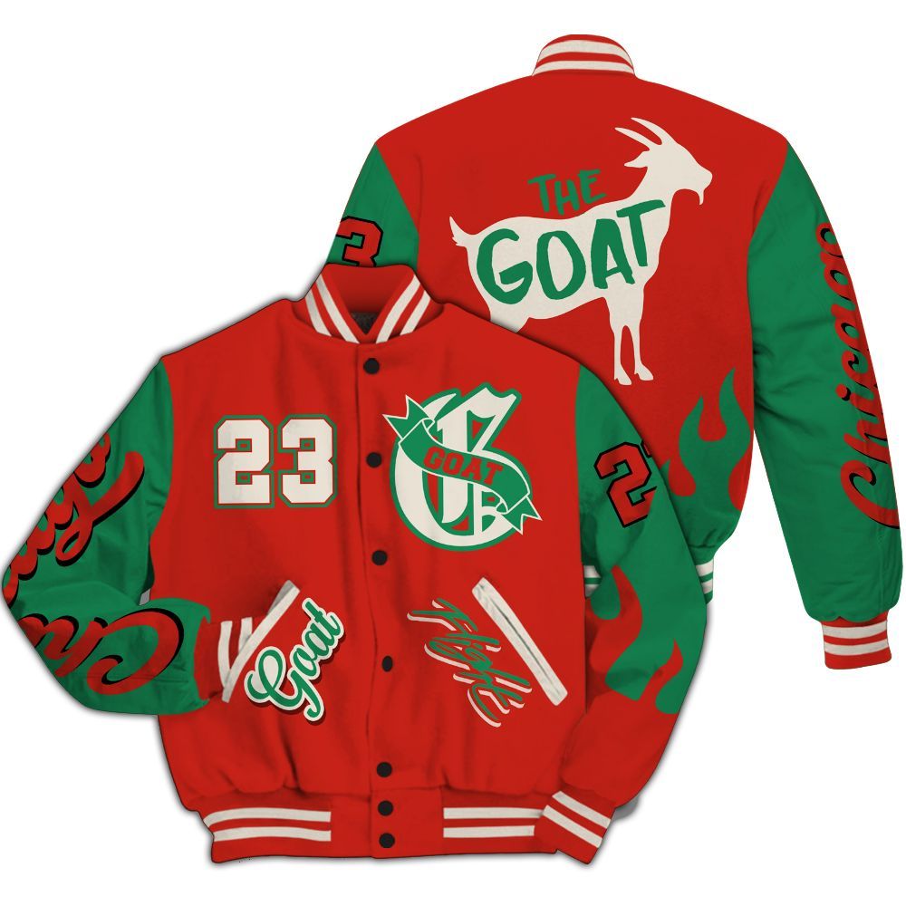 Varsity Jacket To Match Retro El Vuelo 3s - G.O.A.T Flight Streetwear Graphic All Over Print
