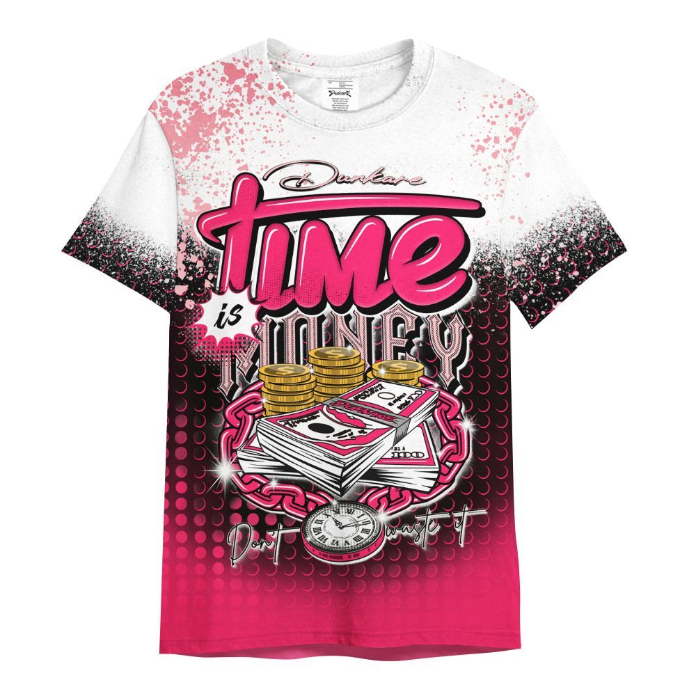 Shirt To Match A'One Hyper Pink Shirt, Halftone Time Is Money All Over Print