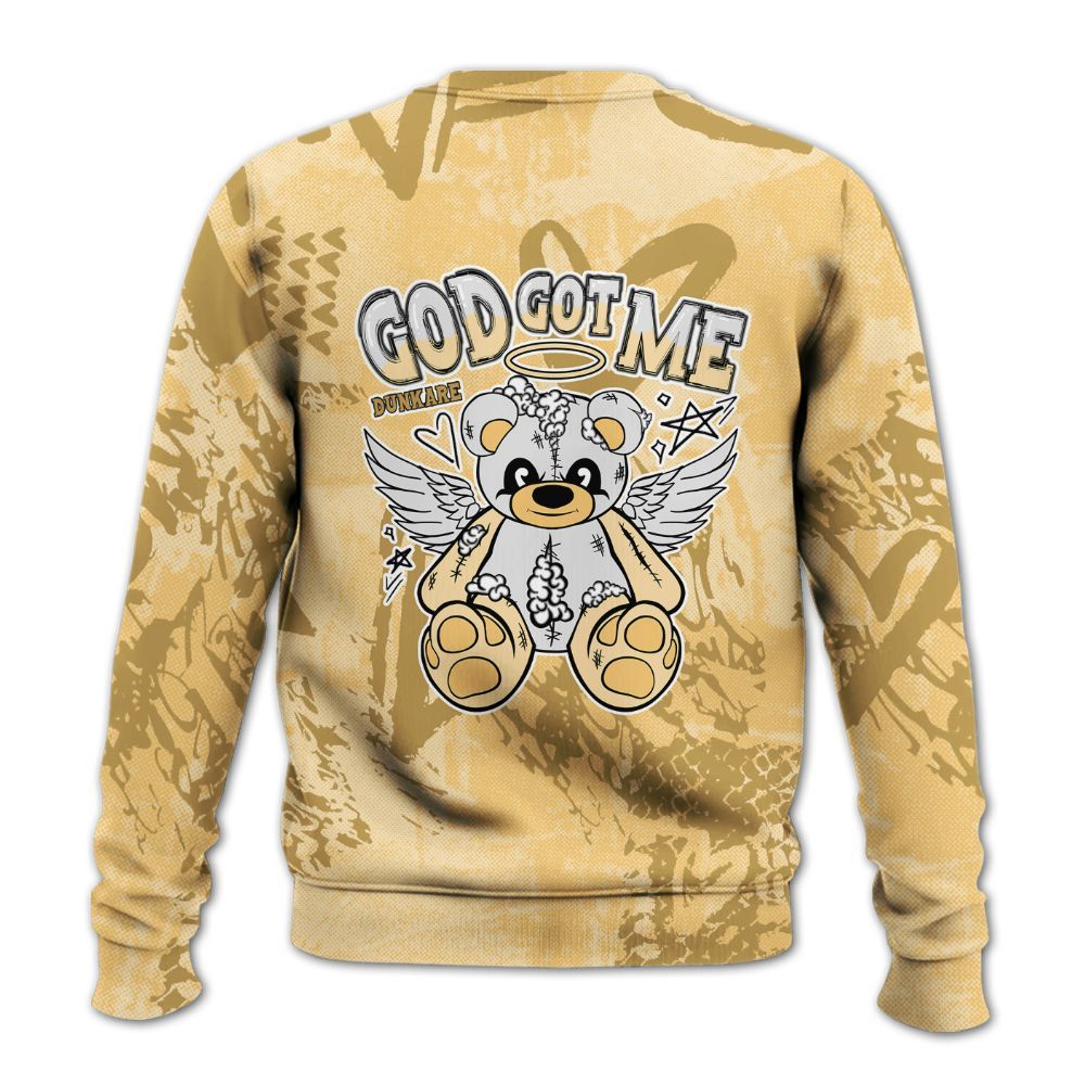 Sweatshirt To Match Pearl 6s - Gods Guides Me Bear Heart Grunge All Over Print
