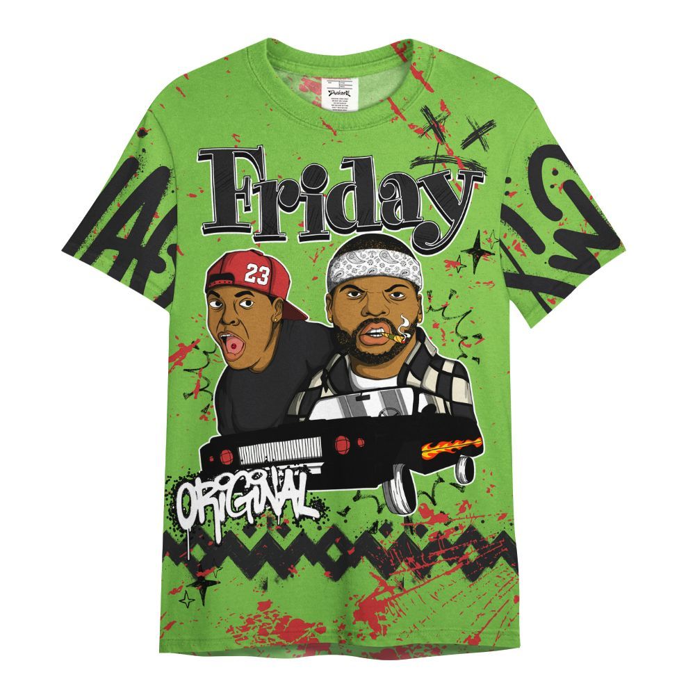 Shirt To Match Air Max Waffle SP Action Green - Friday Sneaker Crayon All Over Print