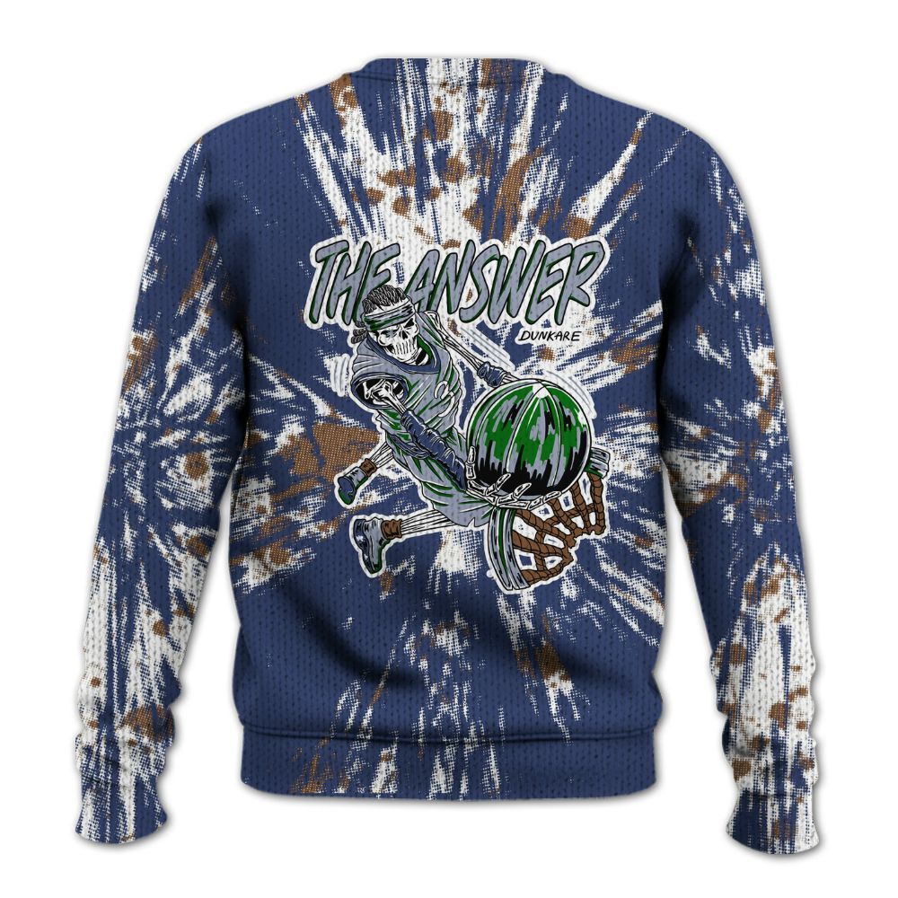 Knitted Sweater To Match Midnight Navy 13s - The Answer Skeleton Luxury