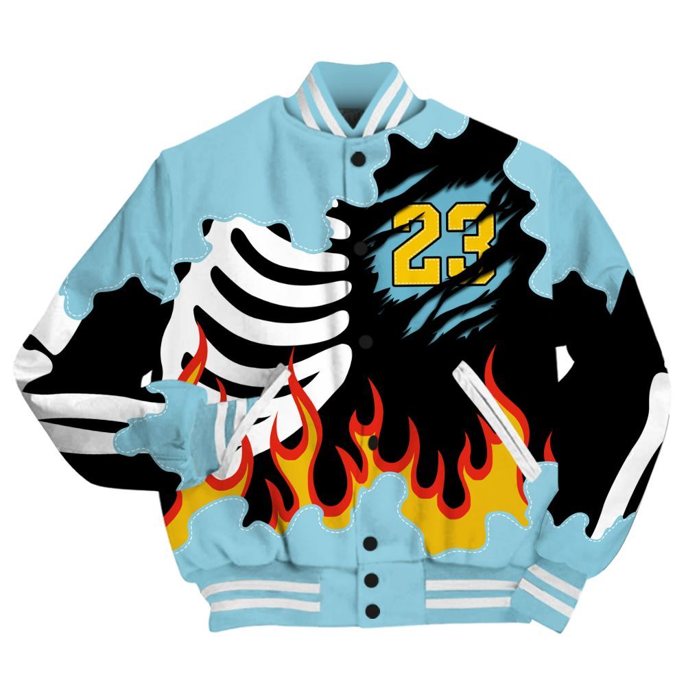 Varsity Jacket To Match Dunk High Homer Simpson - Burning Skeleton 23 G.O.A.T All Over Print