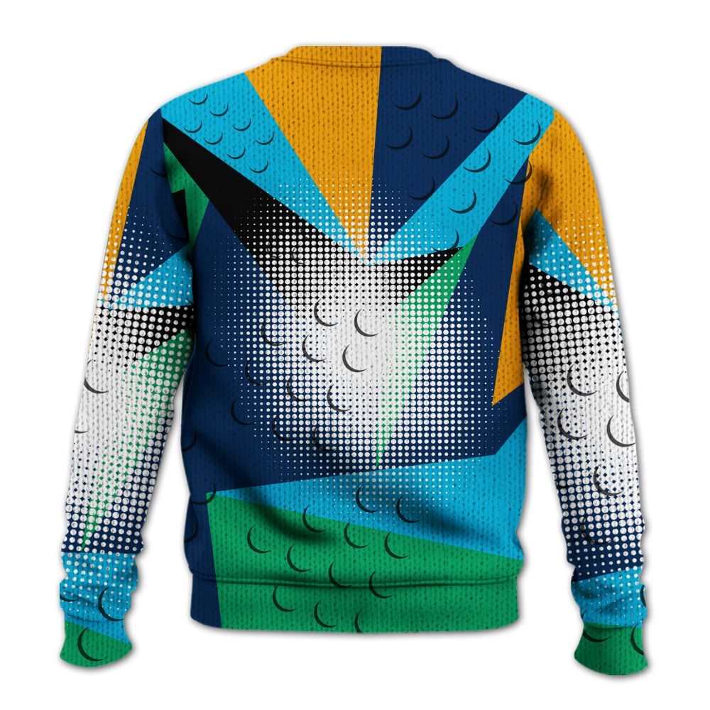 Knitted Sweater To Match Dunk Low GS Electric Algae - Poly Custom Name Number 23 5s