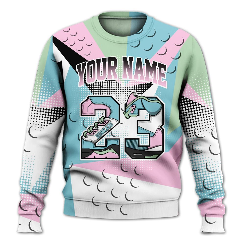 Sweatshirt To Match SB Dunk Low Visty - Poly Custom Name Number 23 5s All Over Print