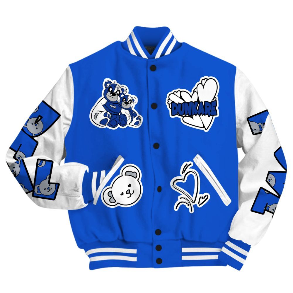 Varsity Jacket To Match Air Foamposite One Royal - Sincere Fondness Bear All Over Print