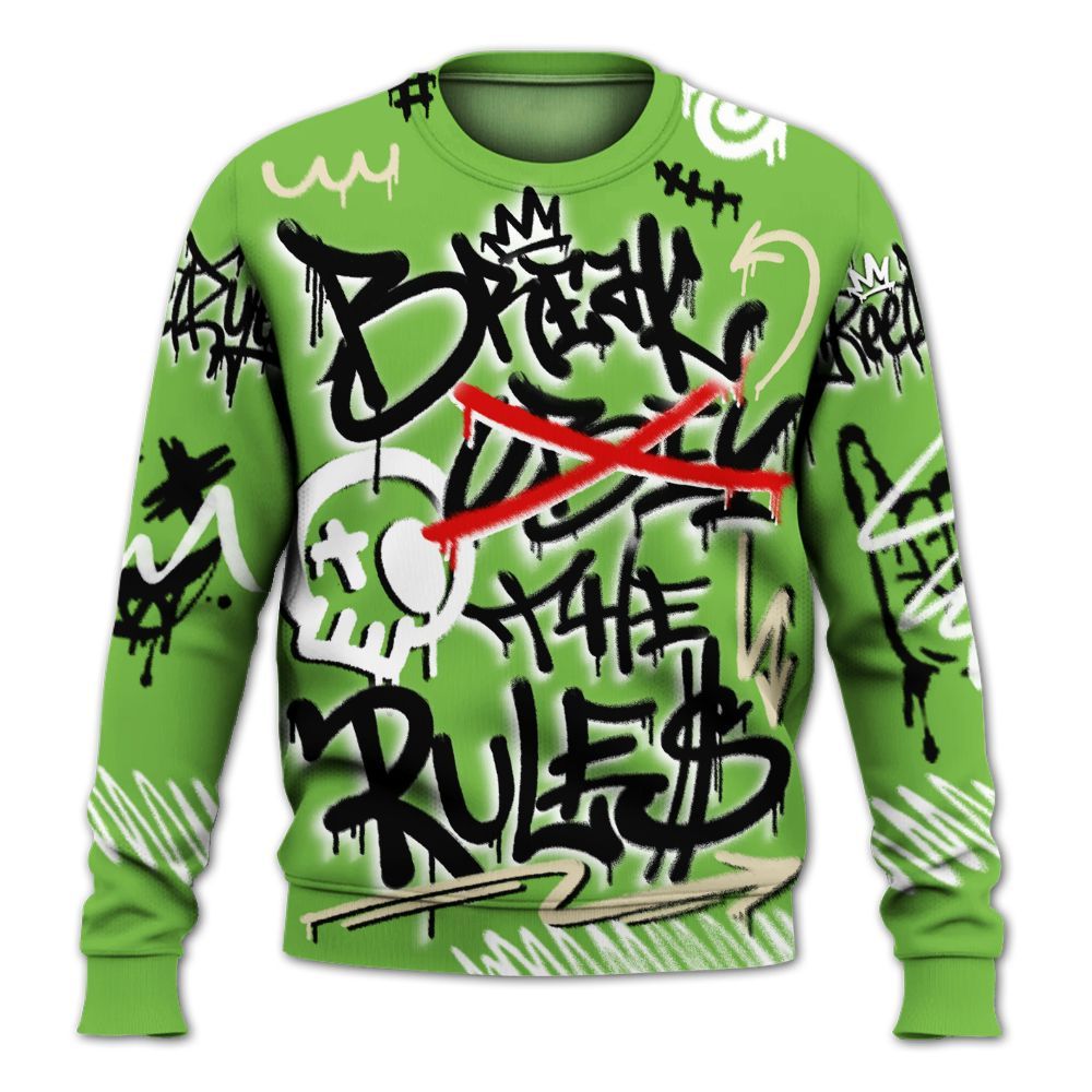 Sweatshirt To Match Air Max Waffle SP Action Green - Break Rules Streetwear All Over Print