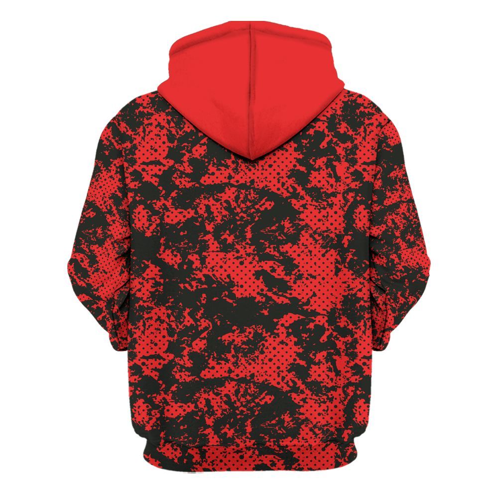 Hoodie To Match Red Thunder 4s - Show Me The Money Retro All Over Print