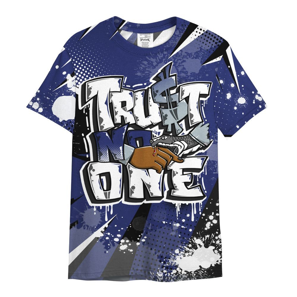 Shirt To Match Midnight Navy 11s - Poly Trust No One Dripping All Over Print