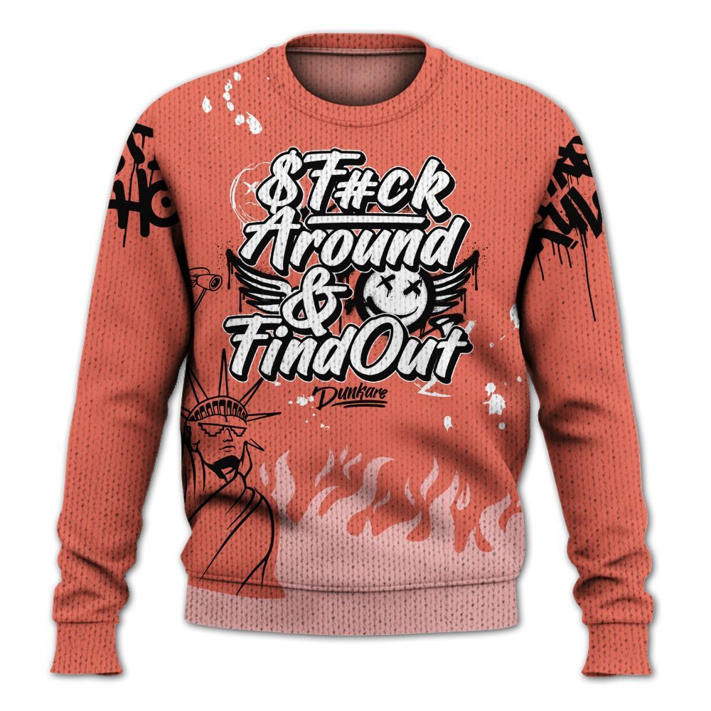 Knitted Sweater To Match Low OG PSG 1s - Graphic Fck Around Find Out