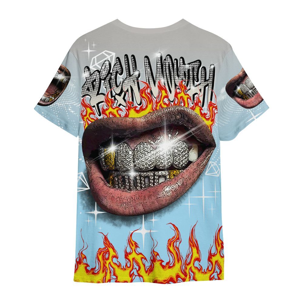 Shirt To Match Retro SoleFly 13s - Rich Mouth Fire Rap Retro 90s All Over Print
