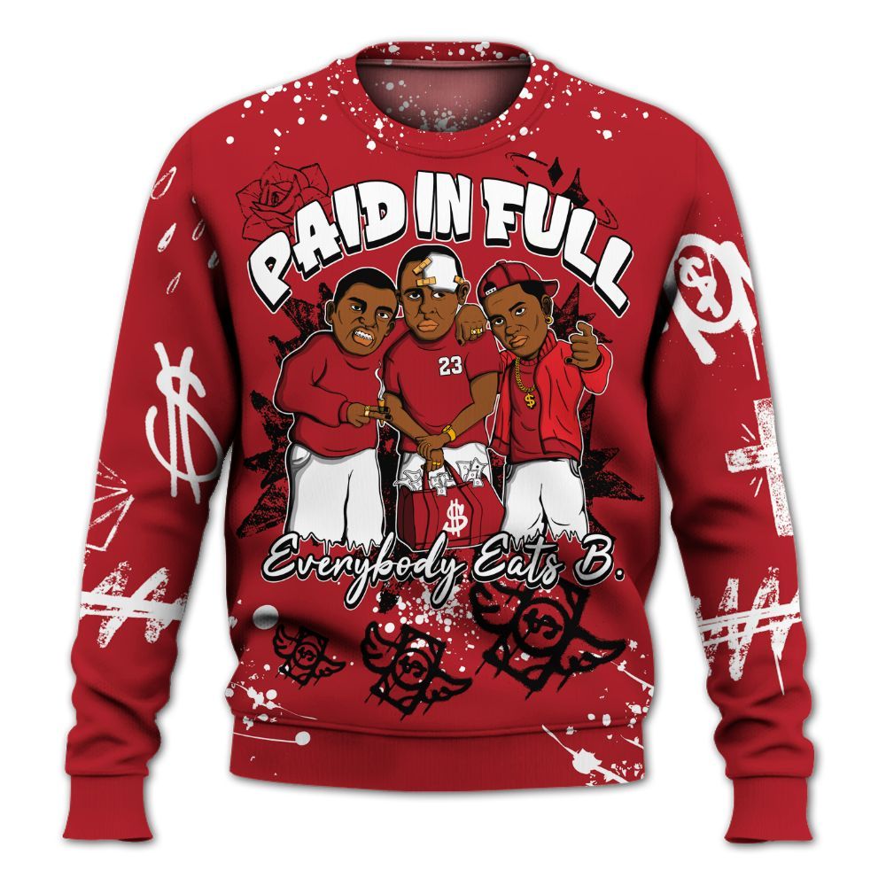 Sweatshirt To Match Air DT Max 96 Love Letter- Paid In Full Crayon All Over Print