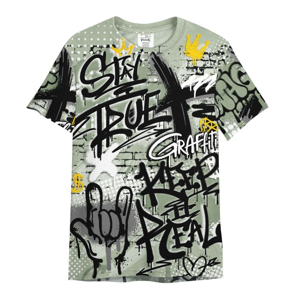 Shirt To Match Seafoam Sail 4s - True It Real Graffiti Streetwear All Over Print