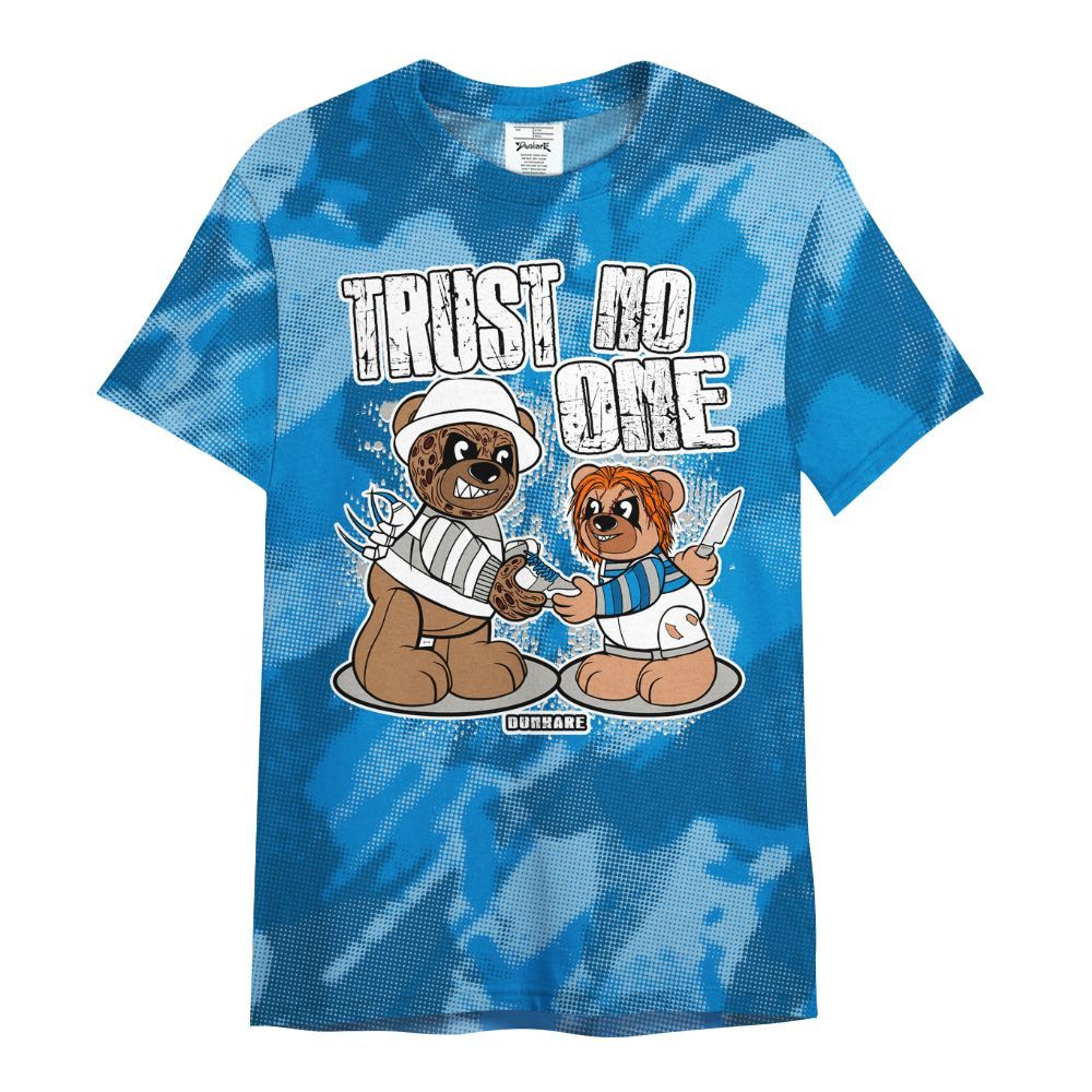 Shirt To Match Military Blue 4s - Trust No One Bear Abstract Halftone All Over Print