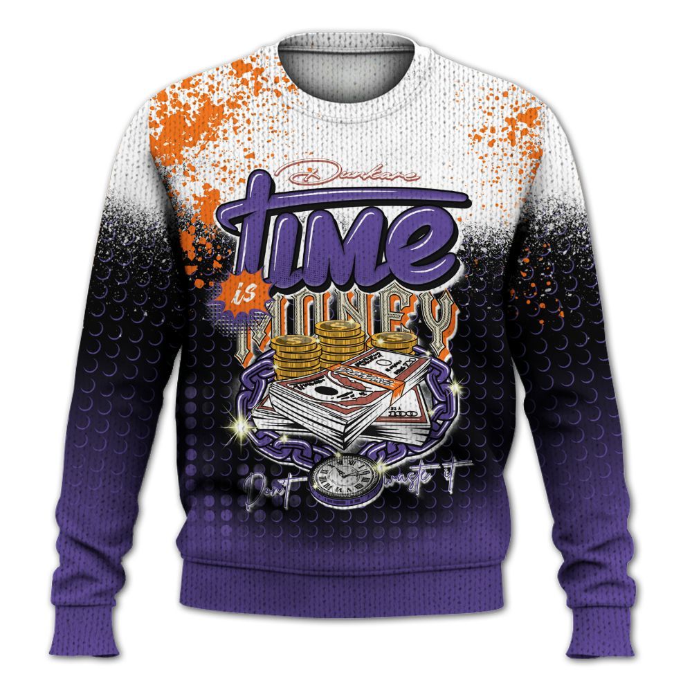 Knitted Sweater To Match Air Max Waffle SP Voltage Purple - Halftone Time Is Money