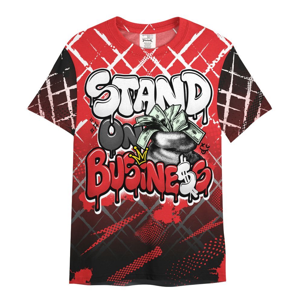 Shirt To Match Chile Red 9s - Halftone Stand Business Dripping All Over Print