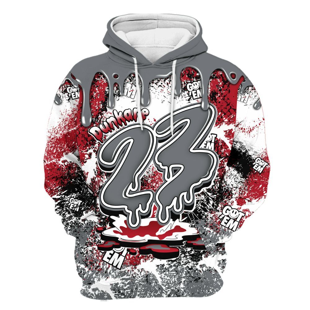 Hoodie To Match Retro Fire Red 9s - Dripping 23 Drip All Over Print