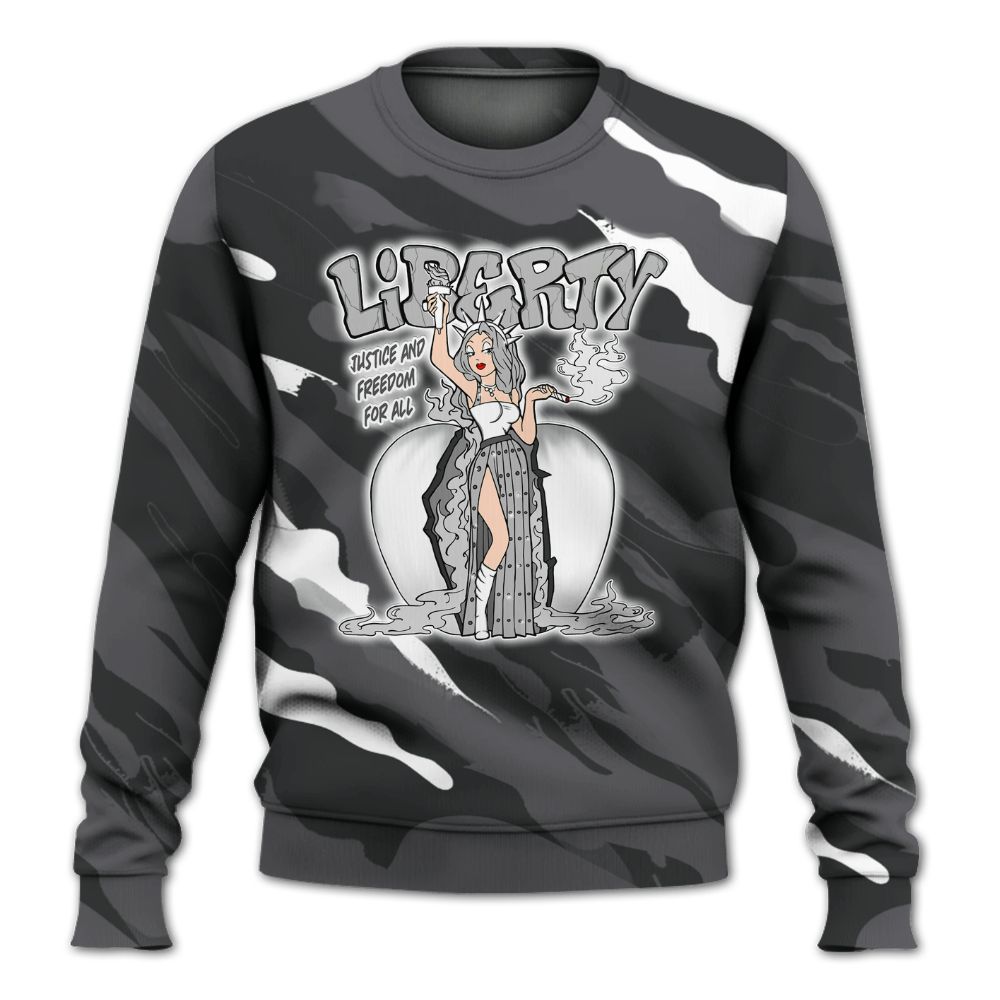 Sweatshirt To Match White Thunder 4s - Midwest Cartoon Colored All Over Print