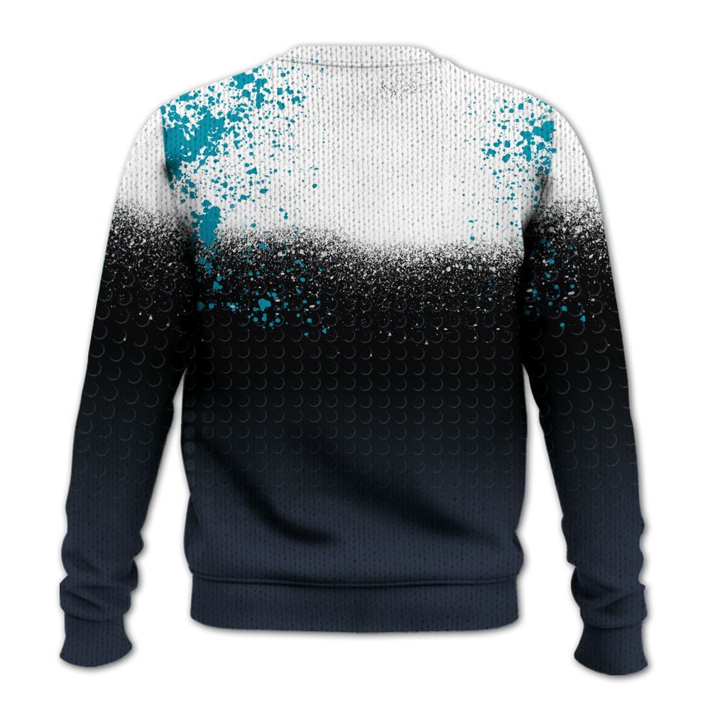 Knitted Sweater To Match Retro Obsidian 13s - Halftone Time Is Money