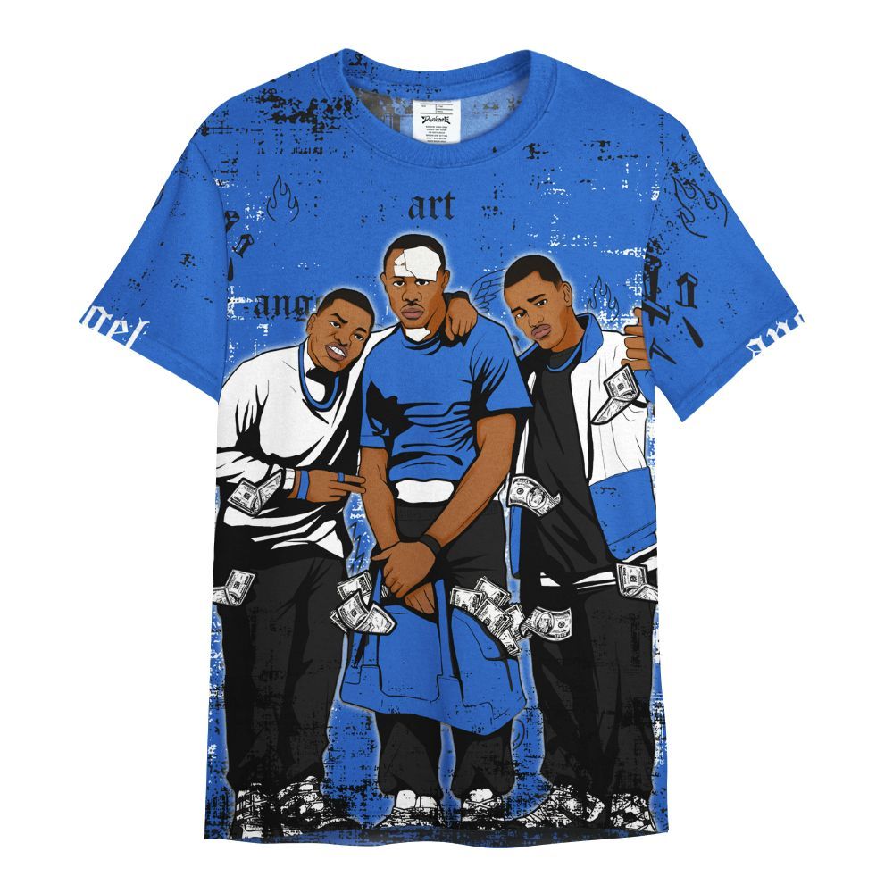 Shirt To Match High OG Royal 2026 1s - Paid In Full Money All Over Print