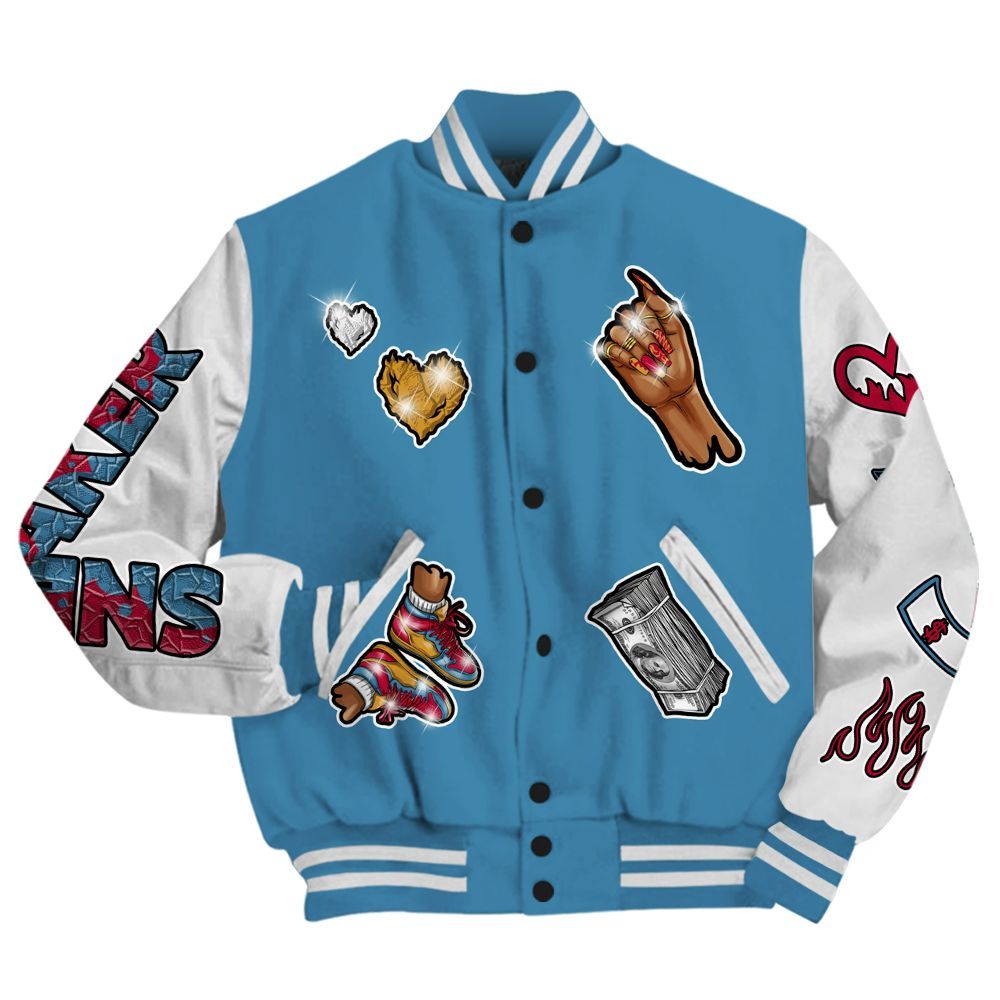 Varsity Jacket To Match GS Messy Room 4s - Sneakerz Girlz All Over Print