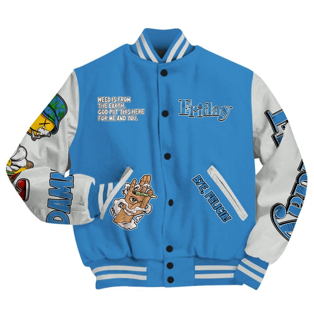 Varsity Jacket To Match Low Carolina 17s - Friday Sneaker Stress Style All Over Print