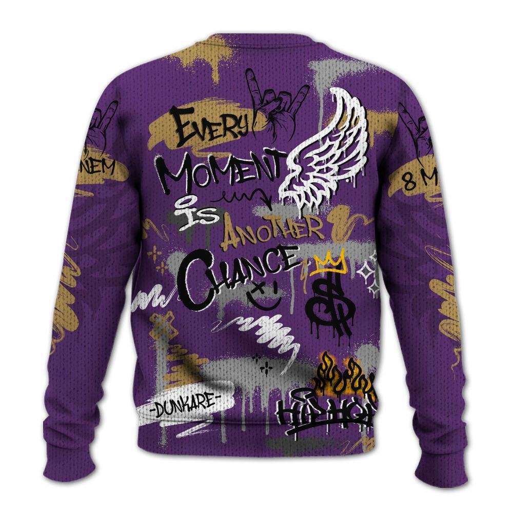 Sweater To Match Air Diamond Turf Ravens - 8Mile Movie Graffiti Graphic