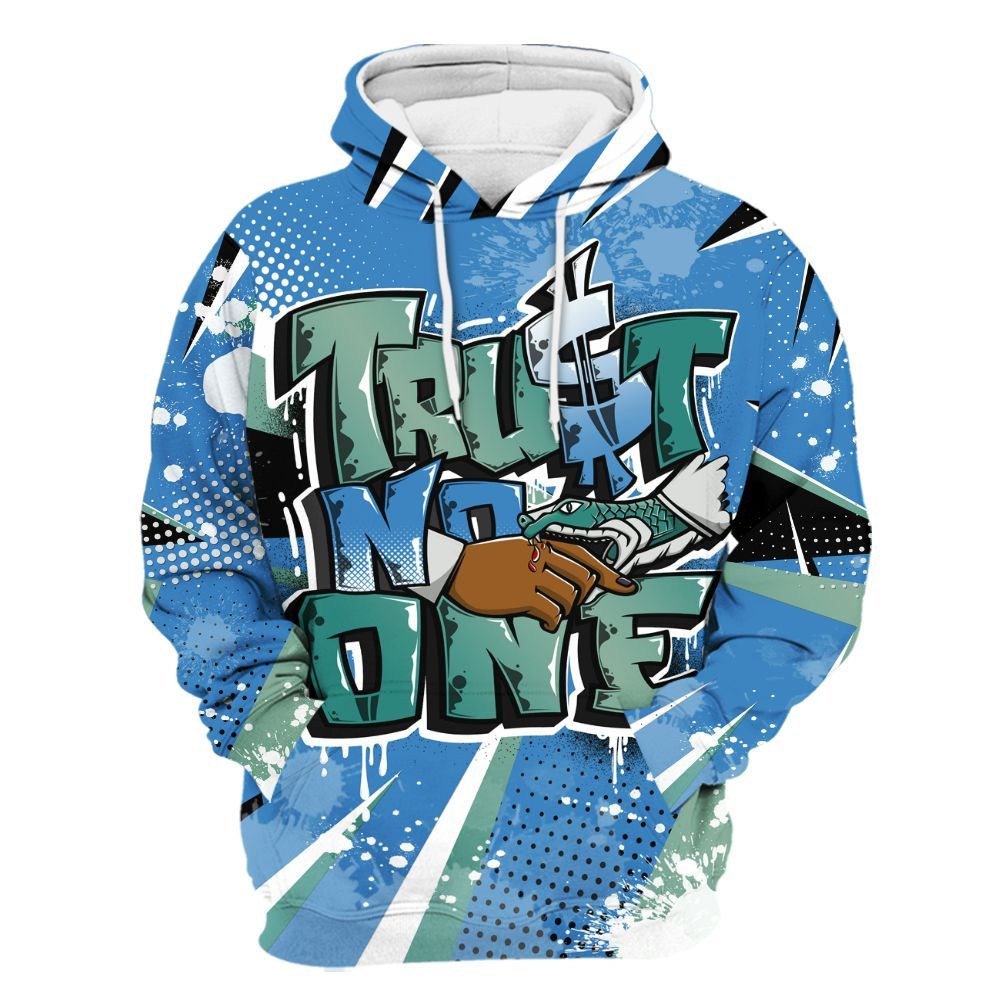Hoodie To Match Low Carolina 17s - Poly Trust No One Dripping All Over Print