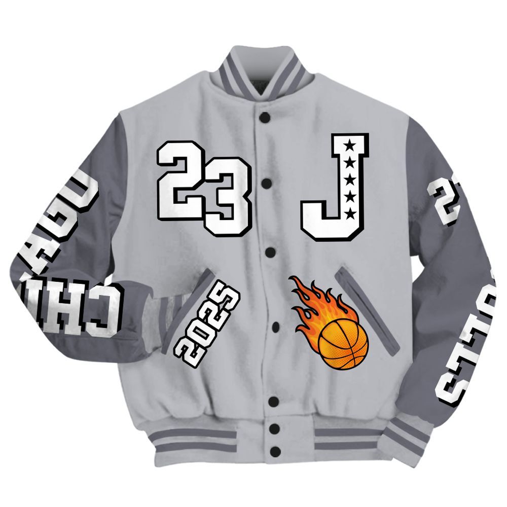Varsity Jacket To Match Low Cement Grey 11s - Chicago 23 Basketball All Over Print