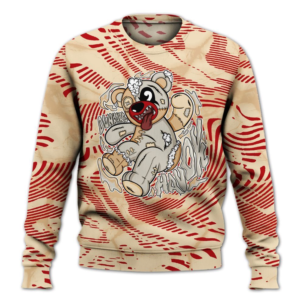 Sweatshirt To Match Dunk Low Strawberry Waffle - Havok Bear All Over Print