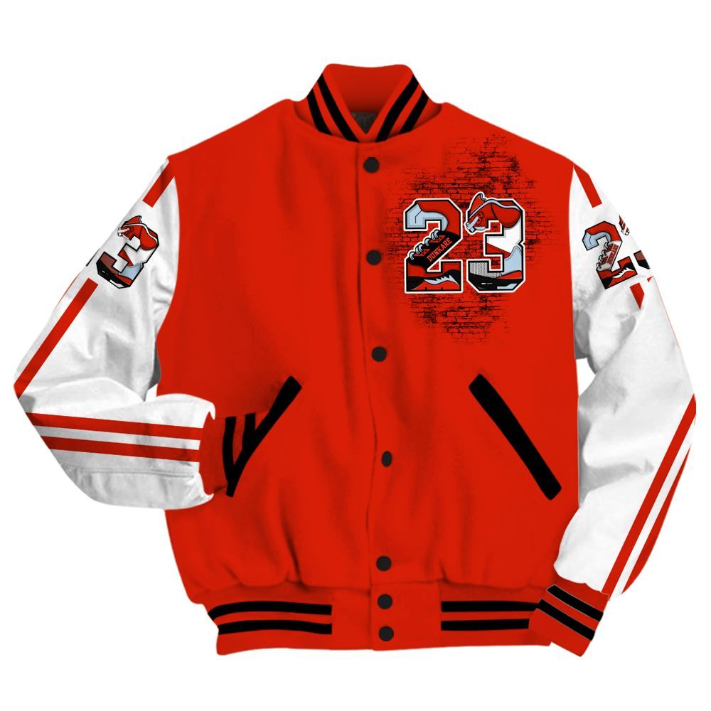 Varsity Jacket To Match Retro Cherry 11s - Custom Name Number 23 5s All Over Print