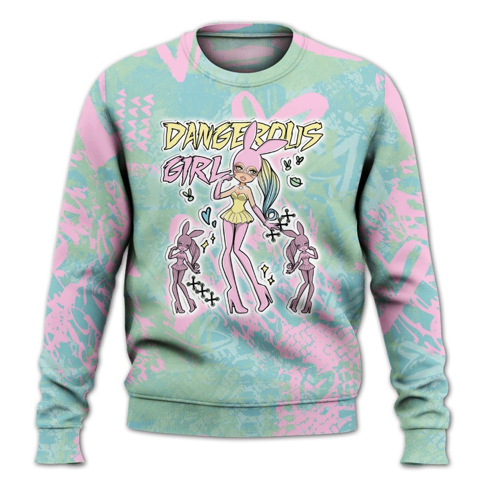 Sweatshirt To Match SB Dunk Low Visty - Dangerous.Girl Heart Grunge All Over Print