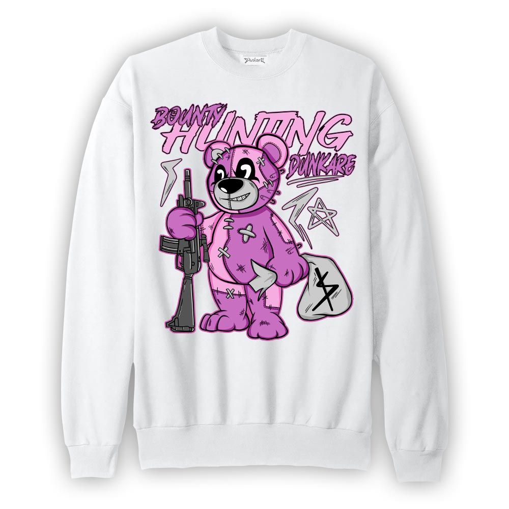 Sweatshirt To match Hyper Violet 4s Sweatshirt - Bounty Hunting Bear Graphic 1605 NCMD