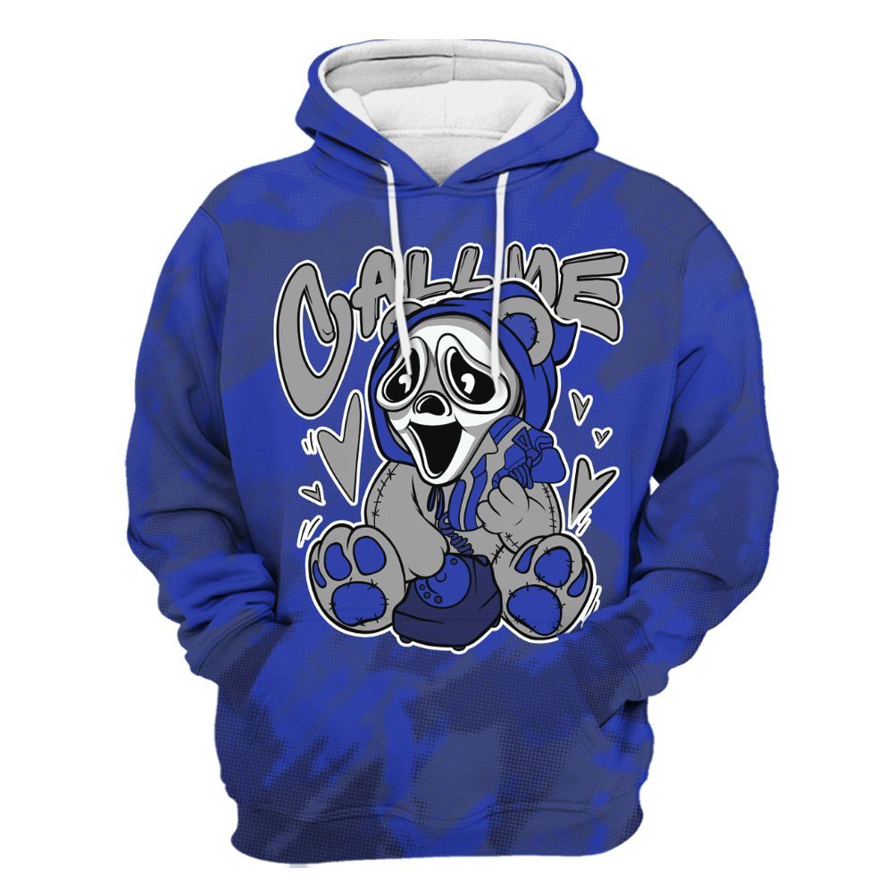 Hoodie To Match Air Max Plus Black Racer Blue - Call Me Bear Abstract Halftone All Over Print