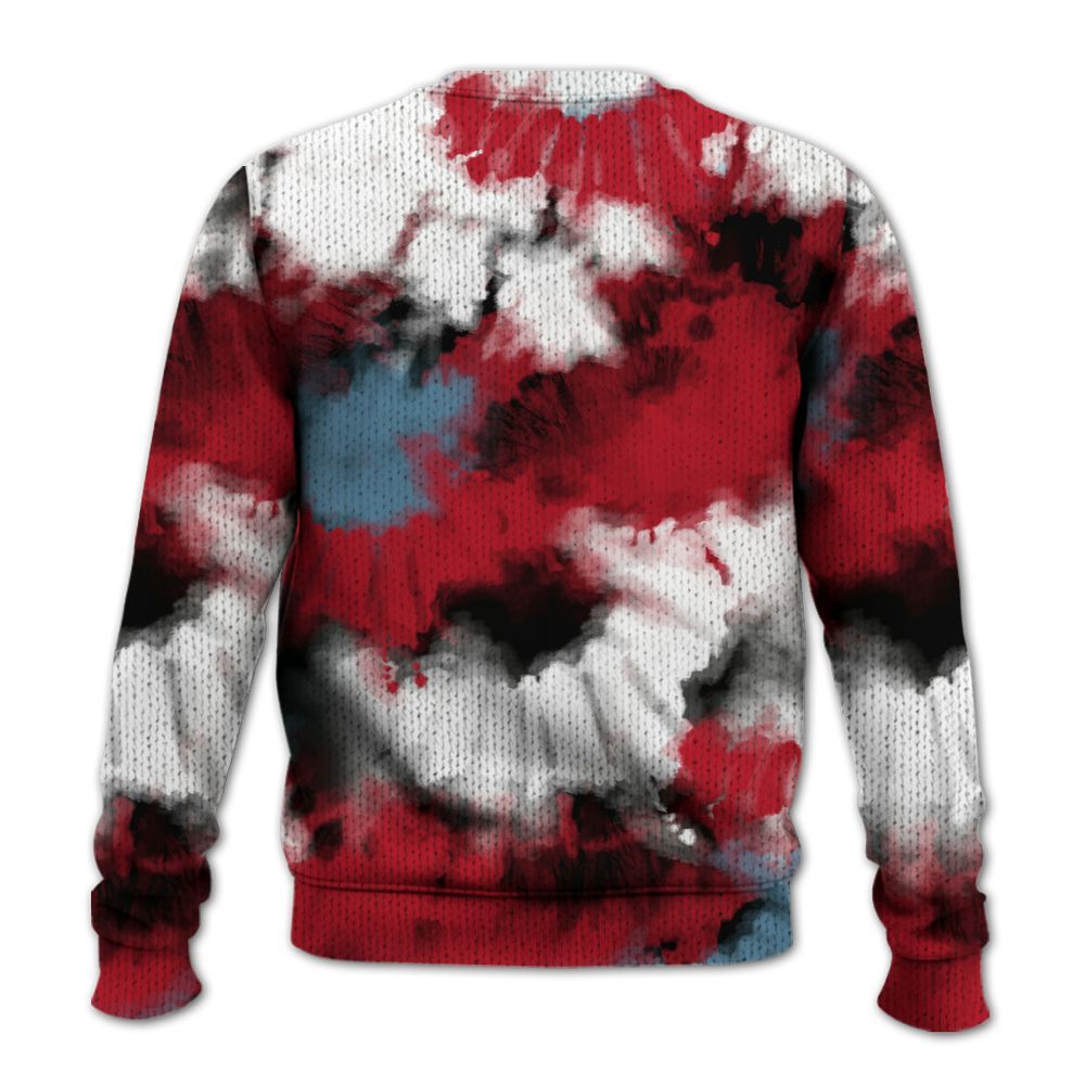 Knitted Sweater To Match Retro Raging Bull 5s - Tie Dye FK Around Find Out