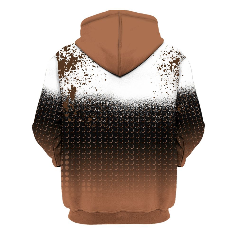 Hoodie To Match Air Foamposite Metallic Copper - Halftone Time Is Money All Over Print
