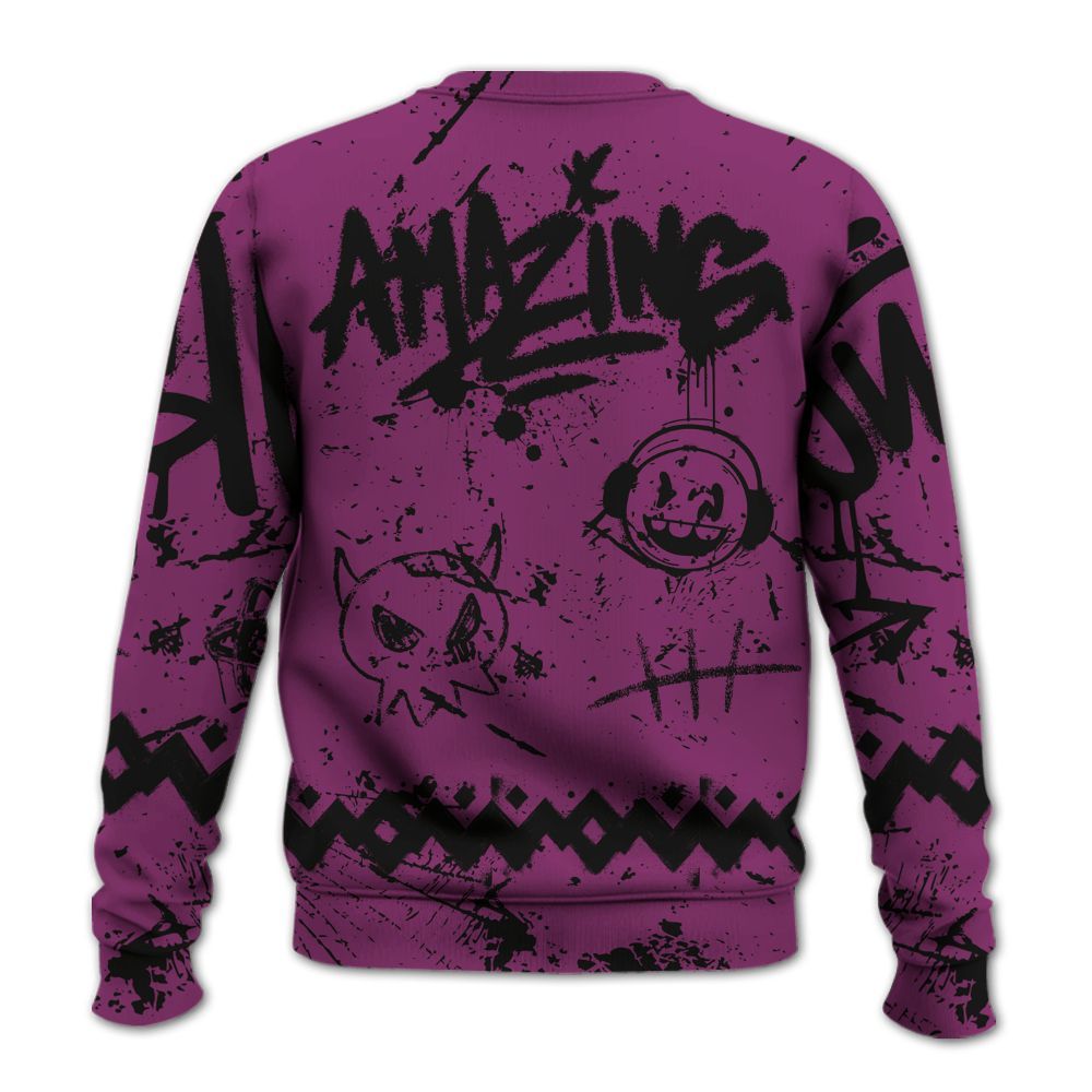 Sweatshirt To Match Air Max Sunder Gore Tex Bold Berry - Friday Sneaker Crayon All Over Print
