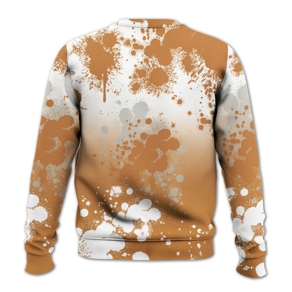 Sweatshirt To Match Dunk Low Nature Wheat Suede - God Blessed Ink Drip All Over Print