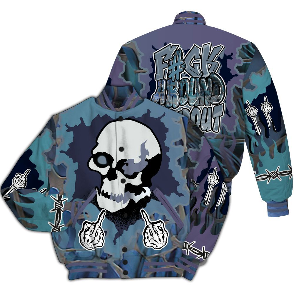 Varsity Jacket To Match Air Foamposite Kazuya Mishima - F Around Find Out Graphic Trapped All Over Print