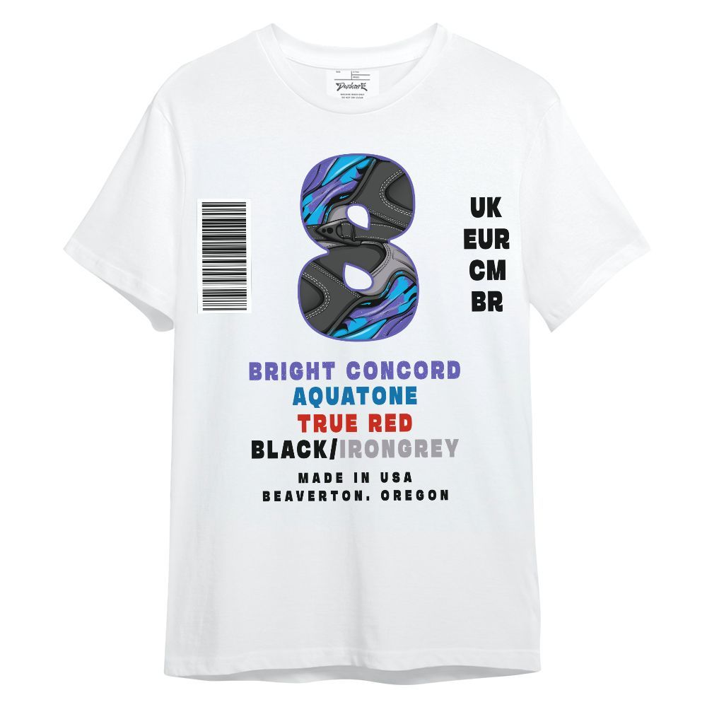 Shirt To Match Retro Aqua 8s - Sneaker Label Number 8 Graphic