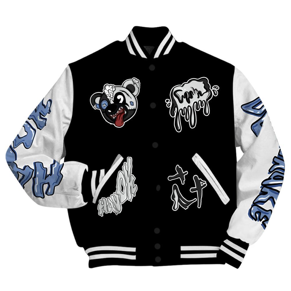 Varsity Jacket To Match Mid Space Jam 1s - Havok Bear All Over Print