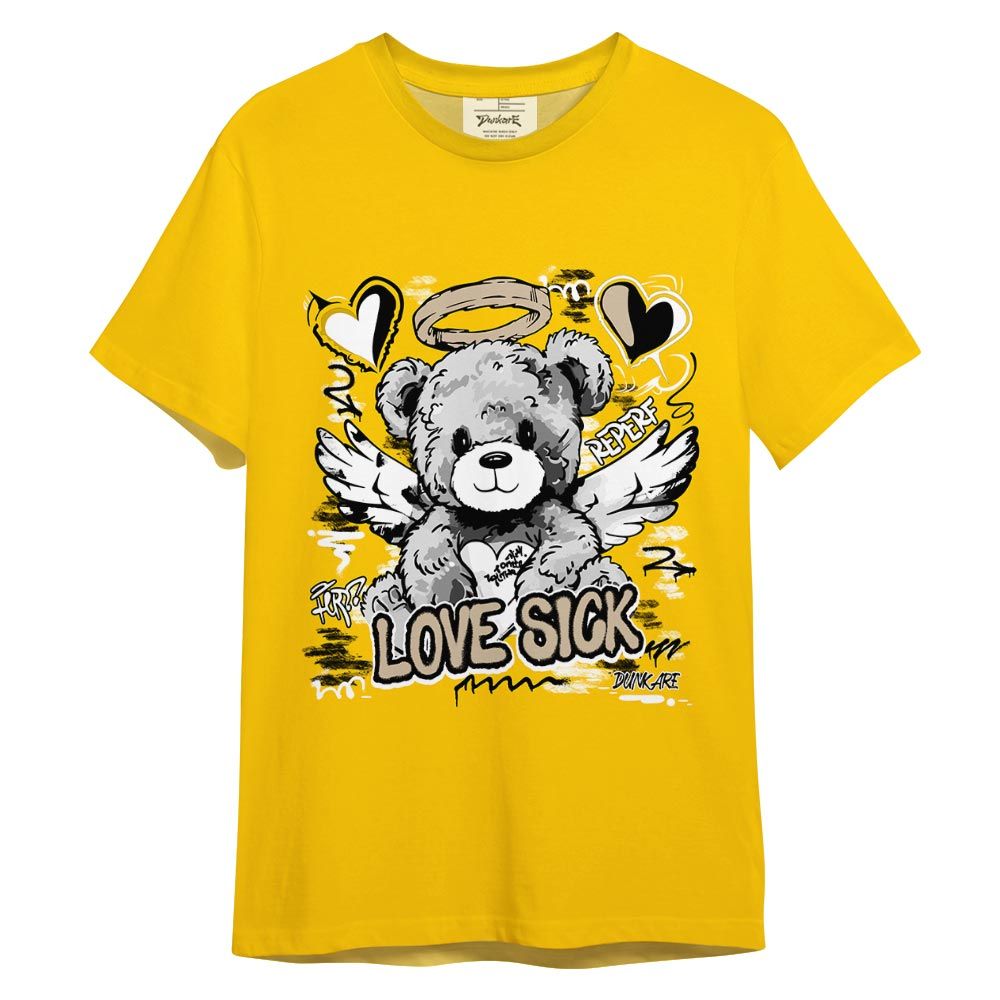 Dunkare Shirt Love Sick Bear, Vivid Sulfur 4s T-Shirt, To Match Sneaker Vivid Sulfur 4s Graphic Tee HDT