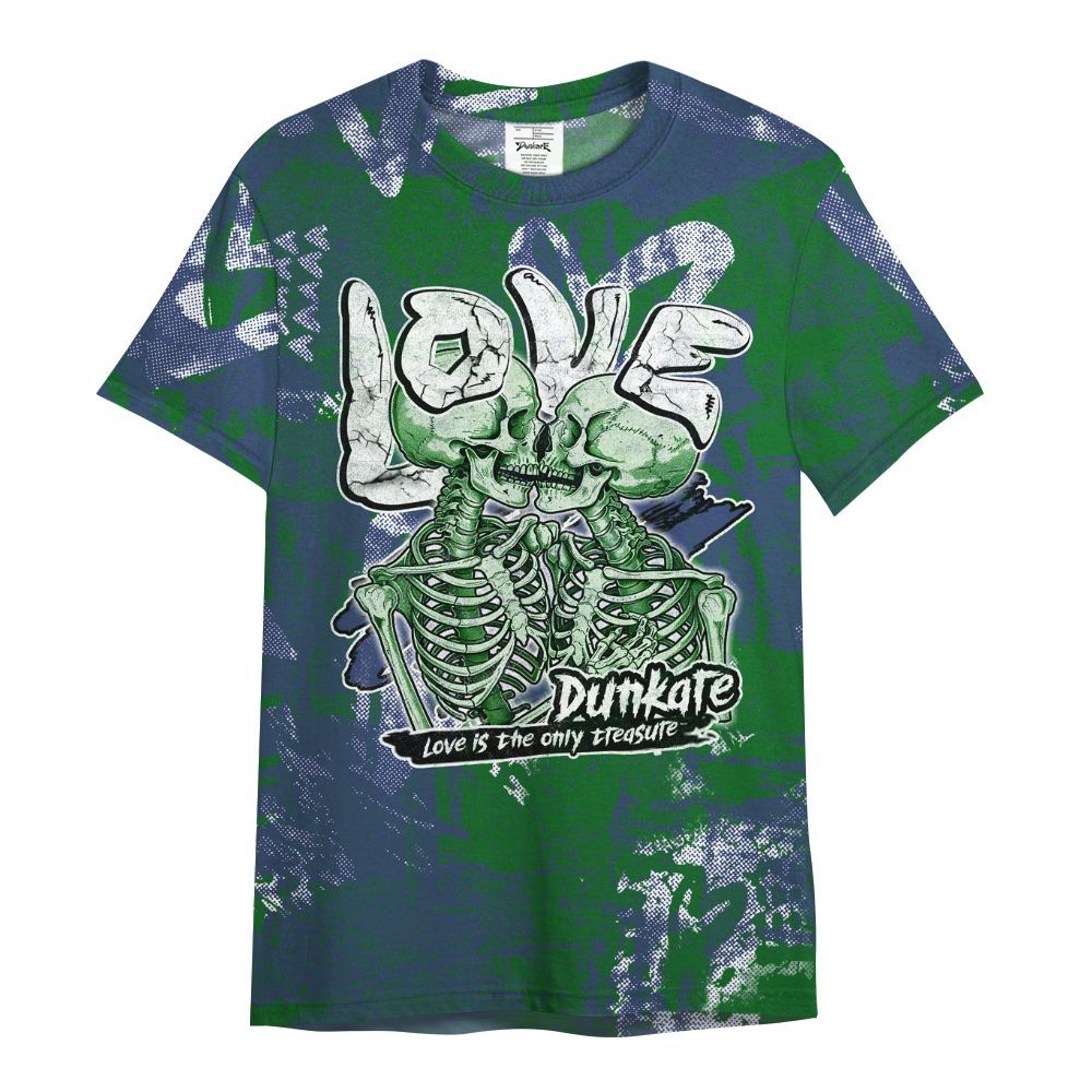 Shirt To Match Midnight Navy 13s - Skull Love All Over Print