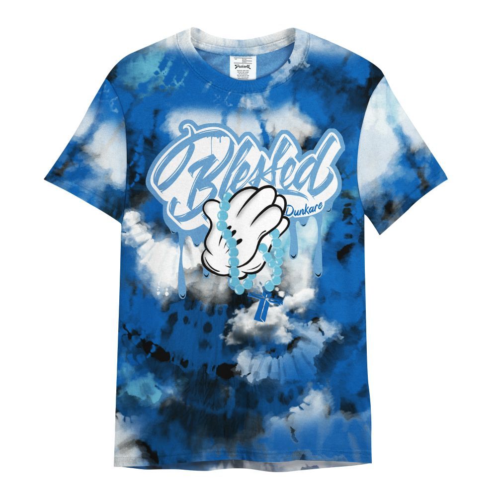 Shirt To Match Dunk Low Argon - God Blessed Tie Dye All Over Print