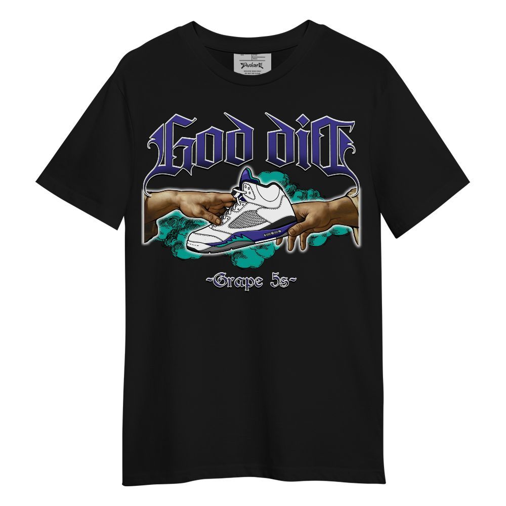 Shirt To Match Retro Grape 5s - God Did Sneaker Graphic